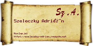 Szeleczky Adrián névjegykártya